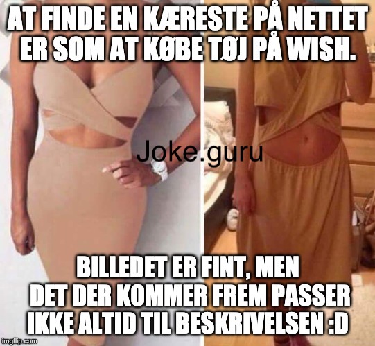At finde en kæreste på nettet, er som at købe tøj på Wish.