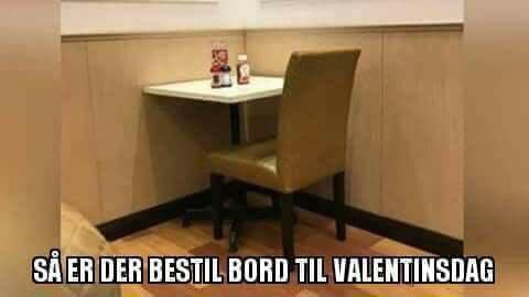 Bord til valentines dag