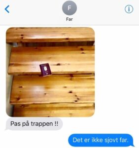 Pas på trappen